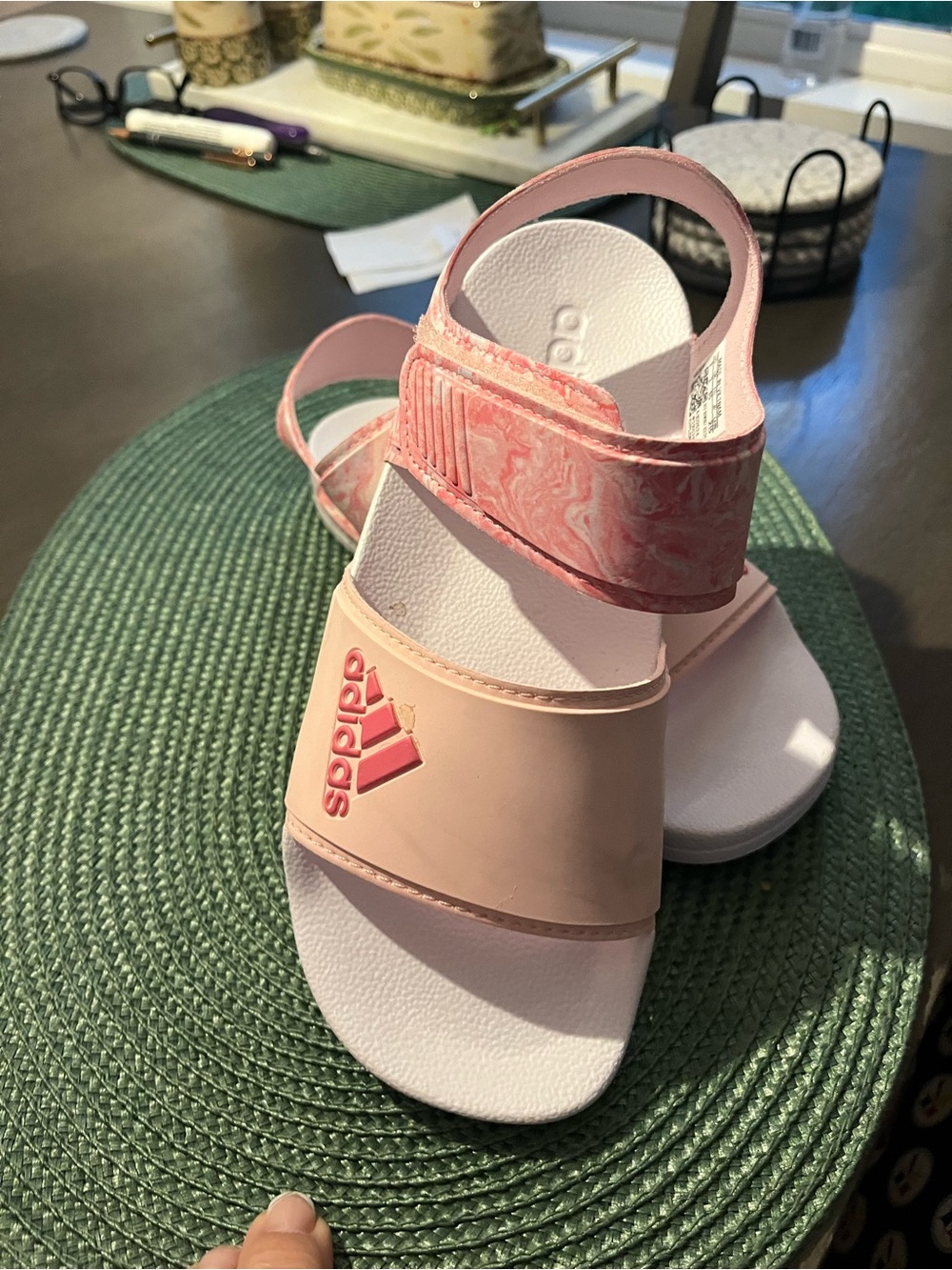 adidas Adilette Sandals Clear Pink Pink Fusion Cloud White 3 NWOB